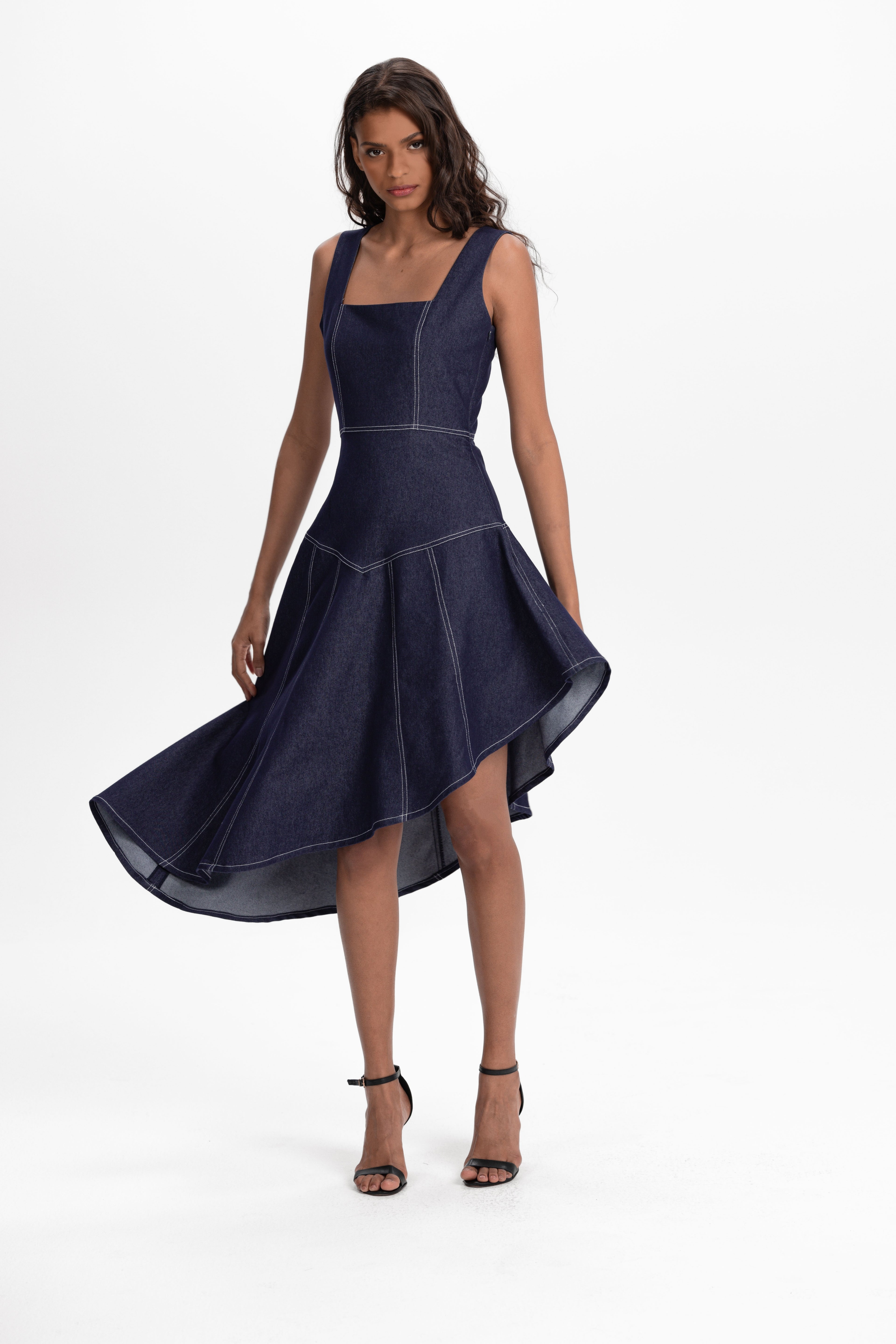 Indigo GÁLA asymmetrical dress