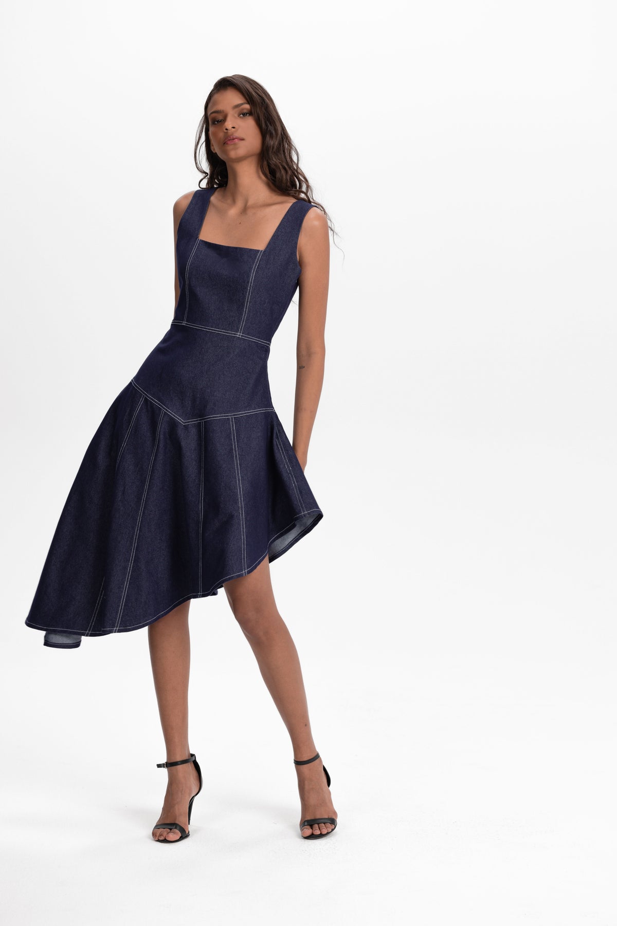 Indigo GÁLA asymmetrical dress