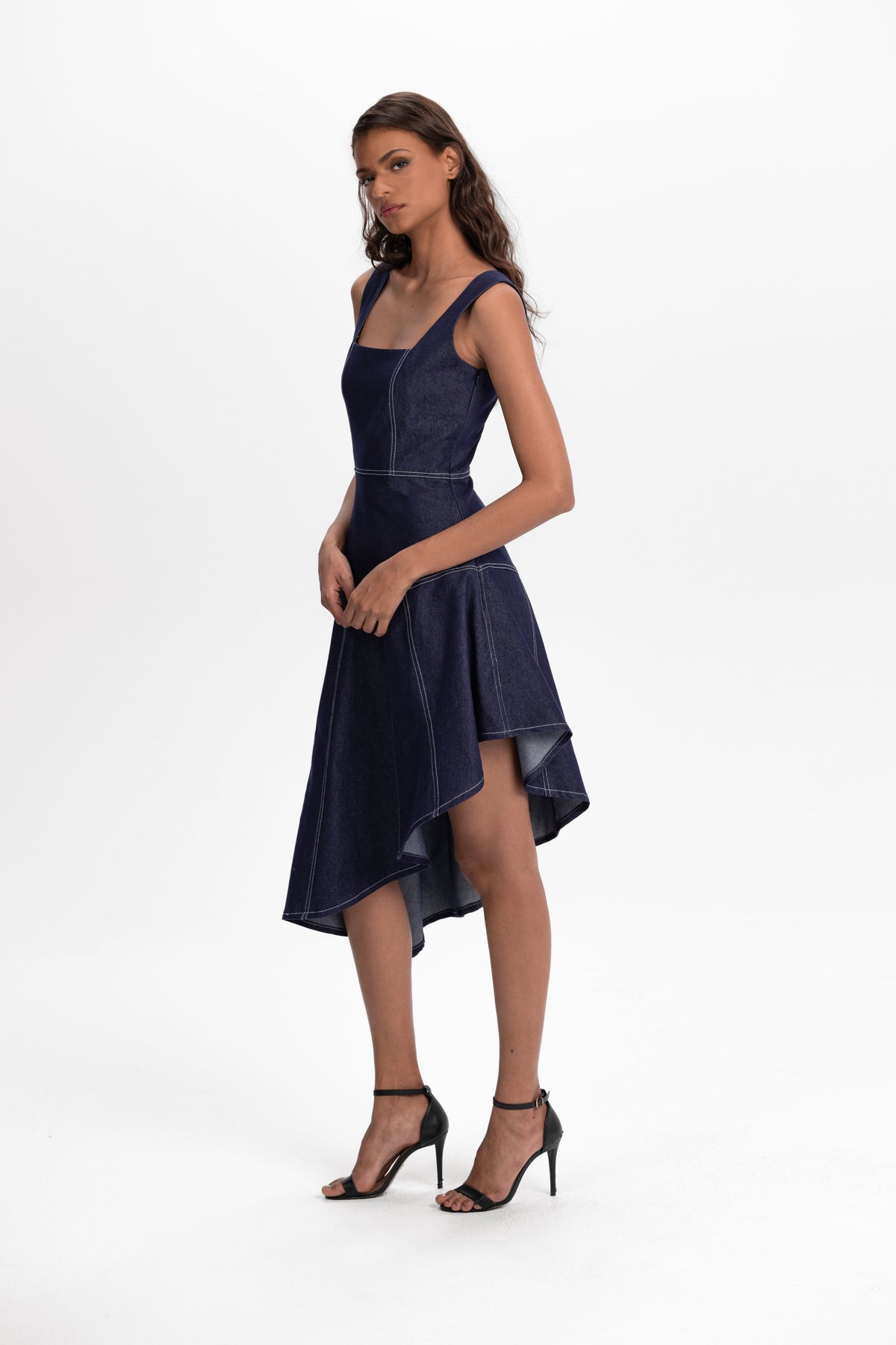 Indigo GÁLA asymmetrical dress