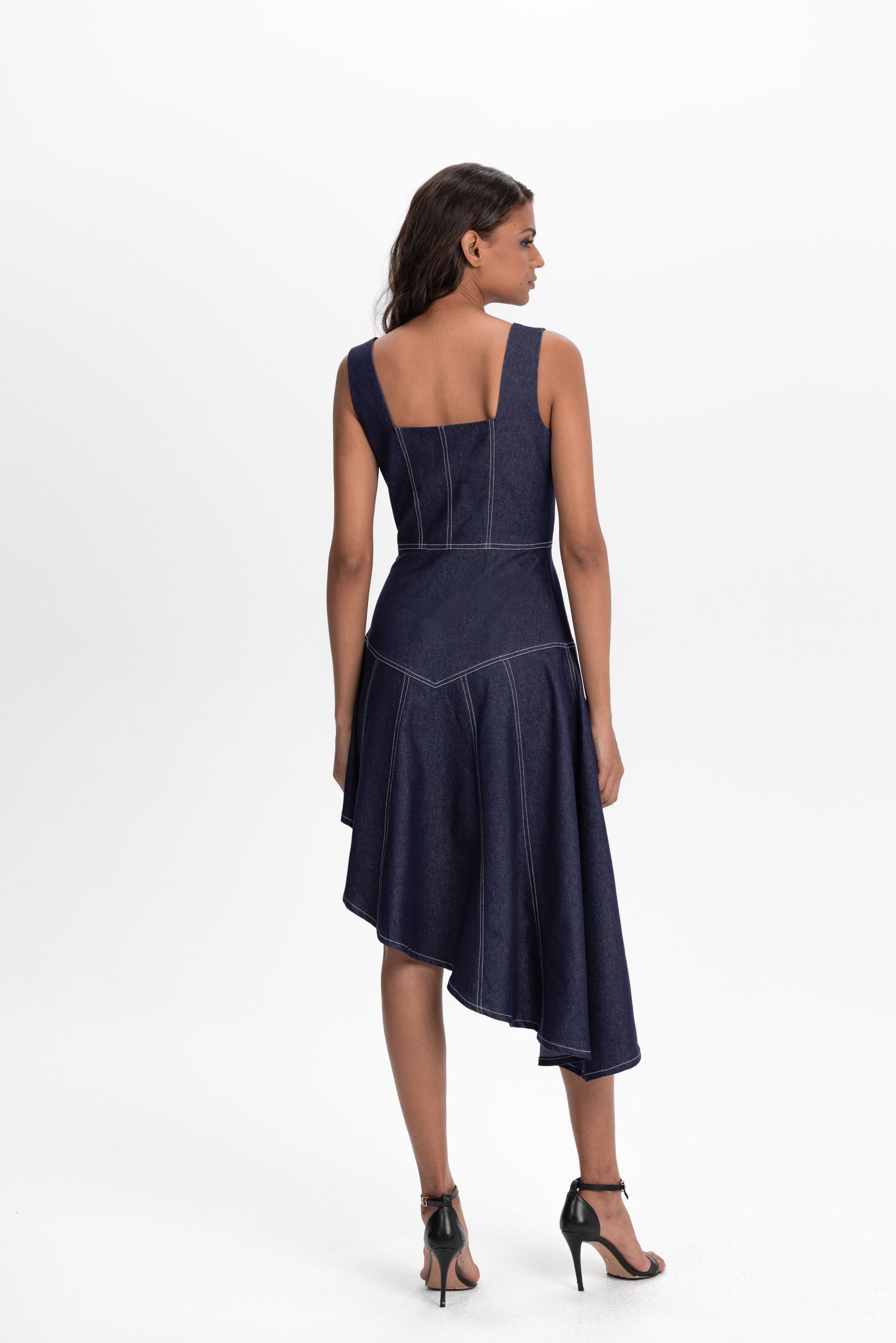 Indigo GÁLA asymmetrical dress