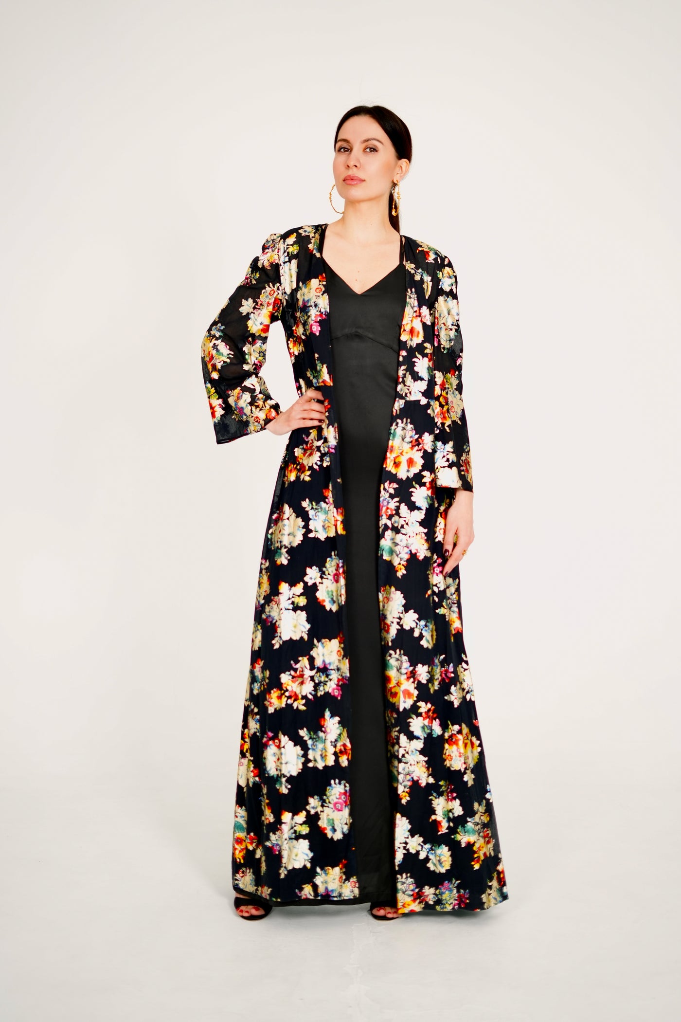 Floral cotton kimono