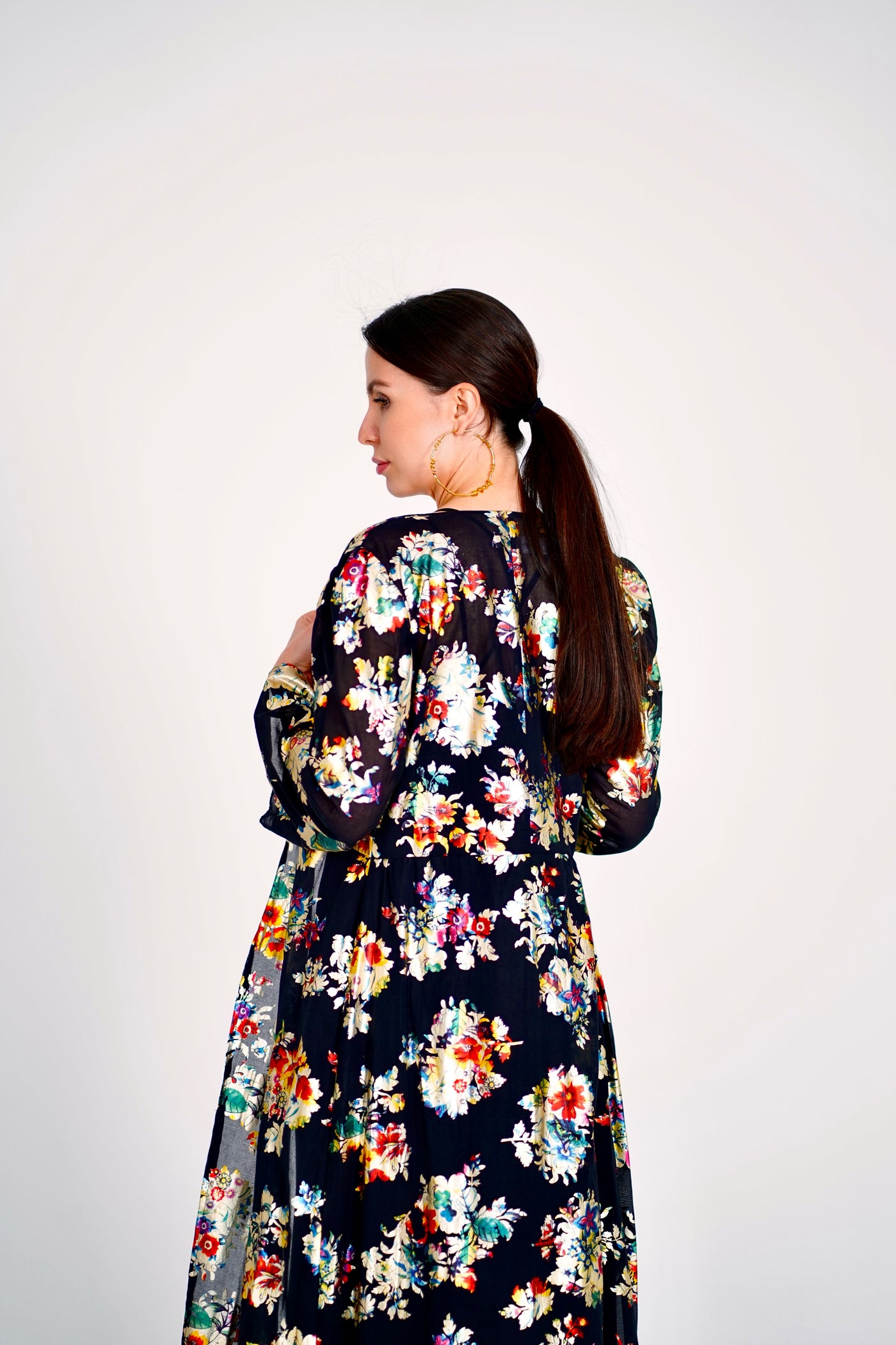 Floral cotton kimono