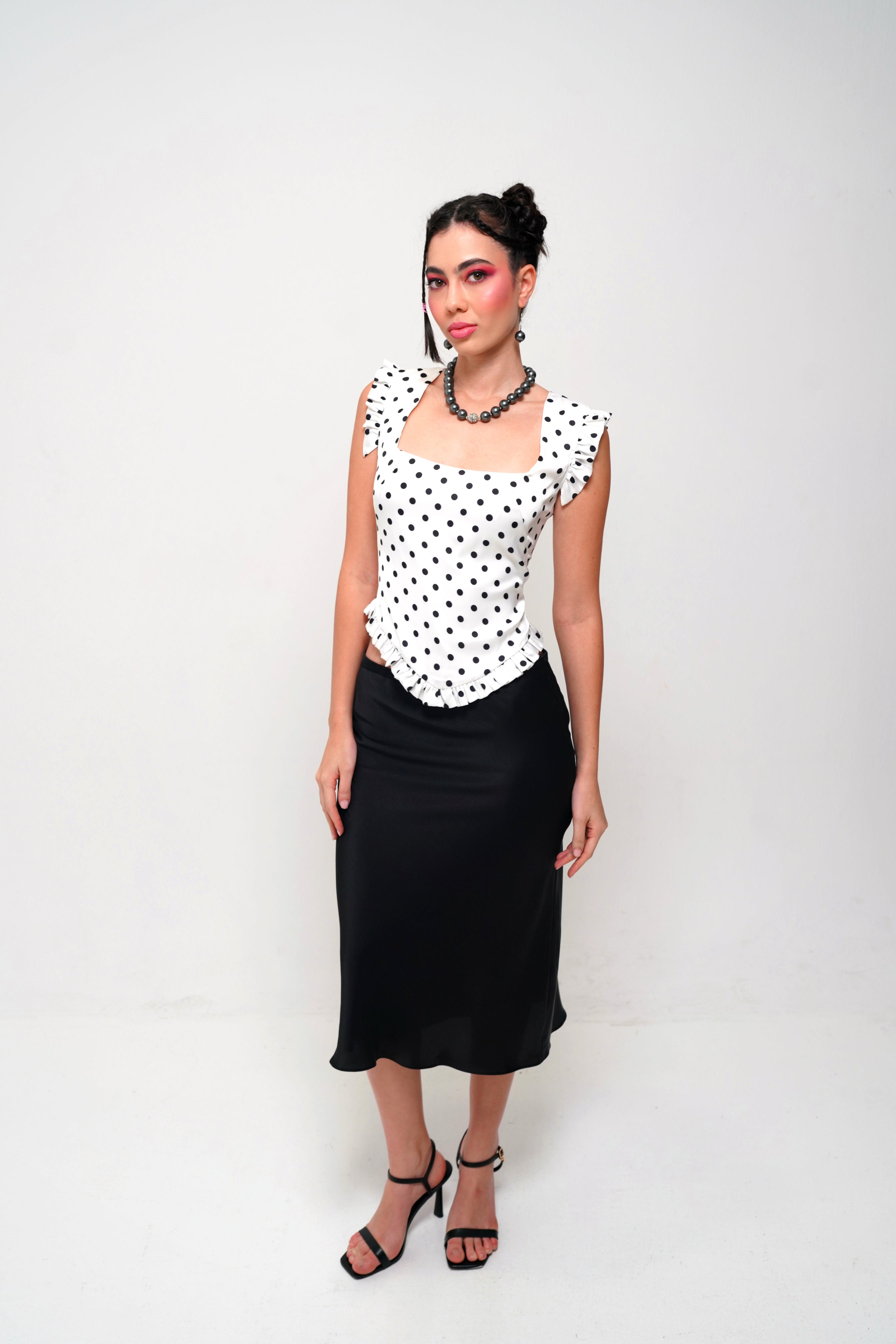 Camelia top white