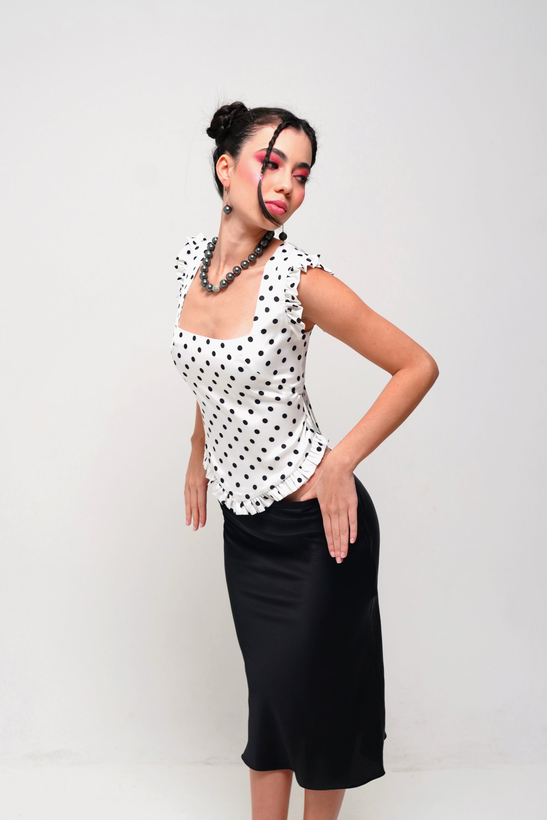 Camelia top white