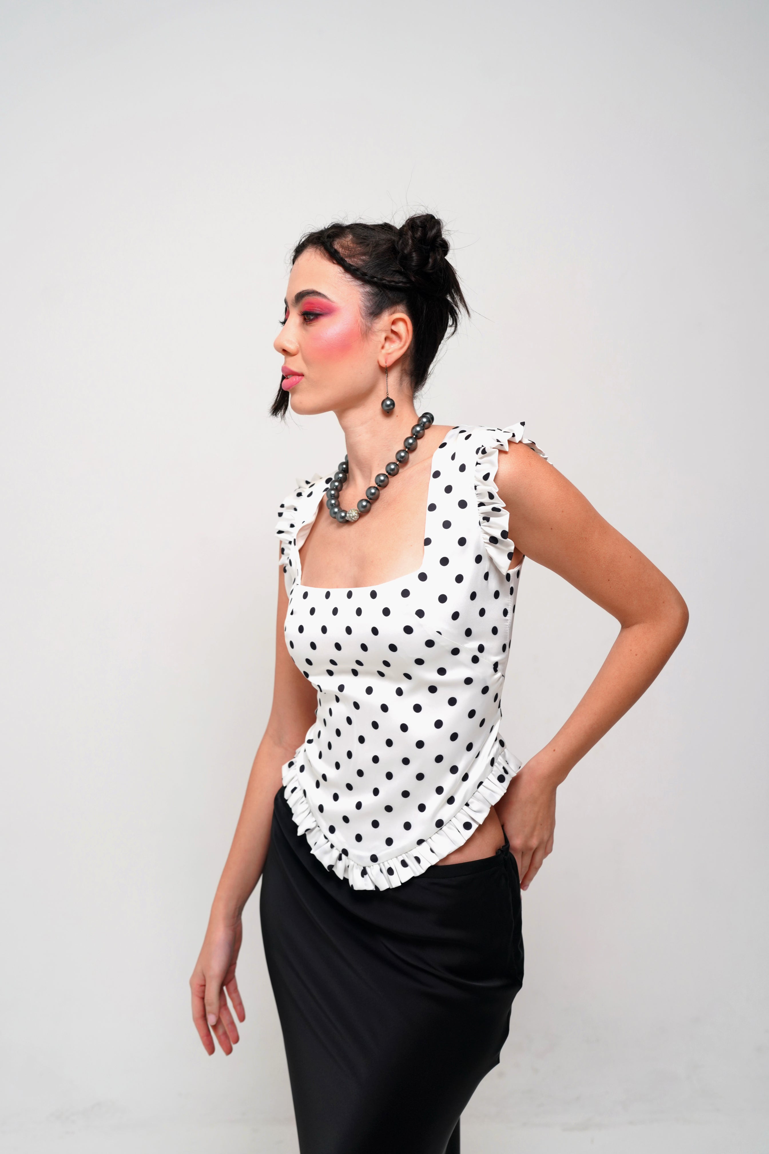 Camelia top white