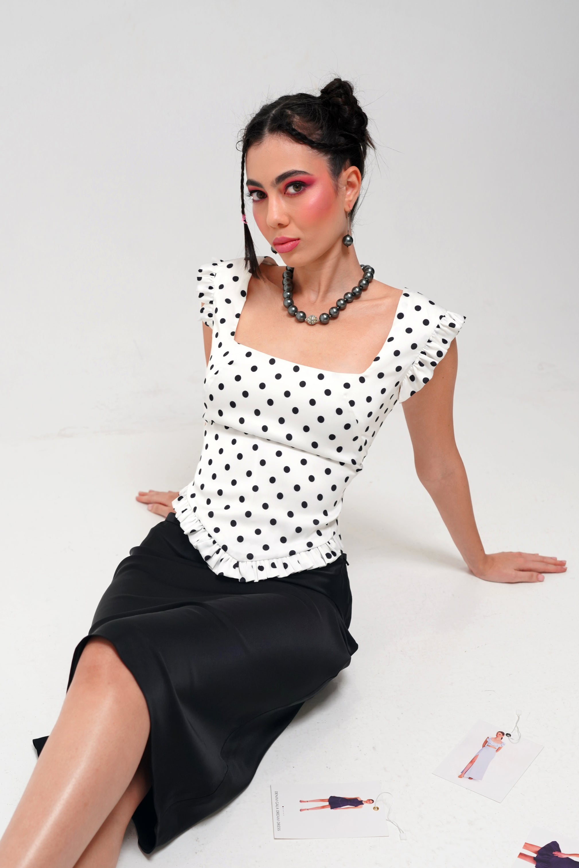 Camelia top white