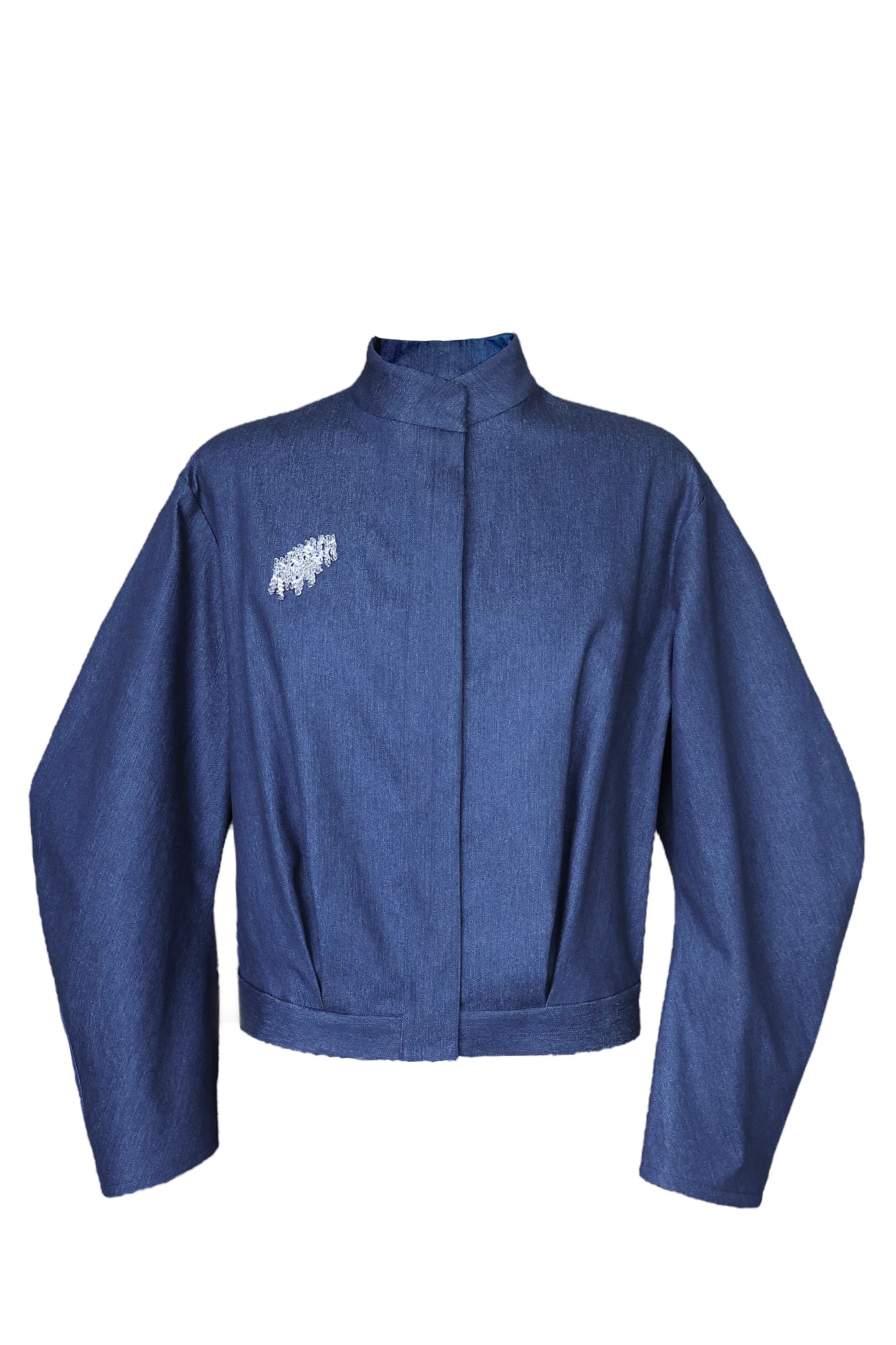 Denim bomber