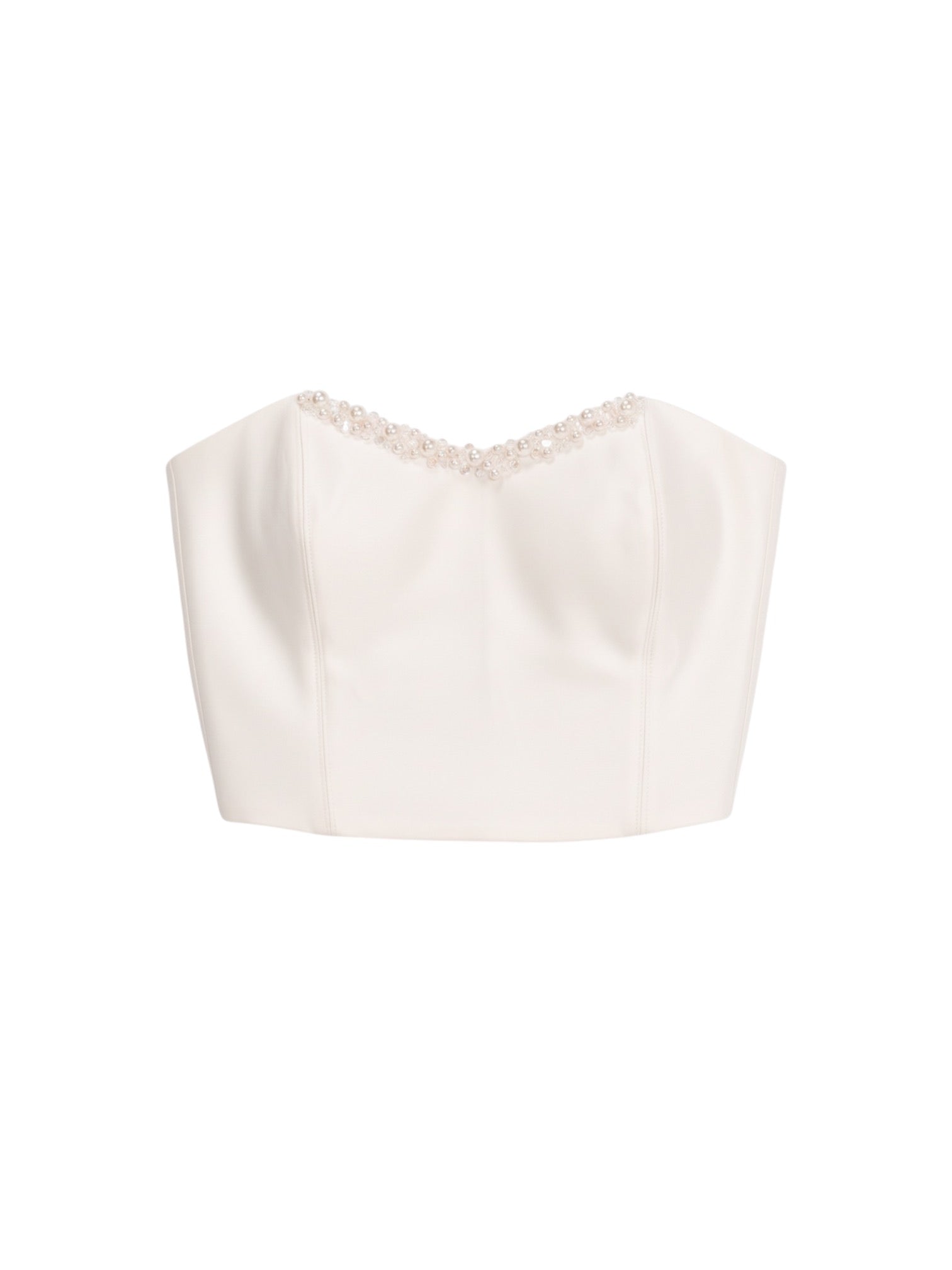 Corset with pearl and crystal embroidery