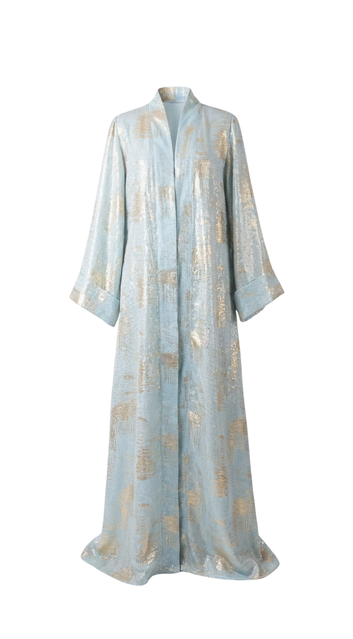 Blue abaya with gold touch